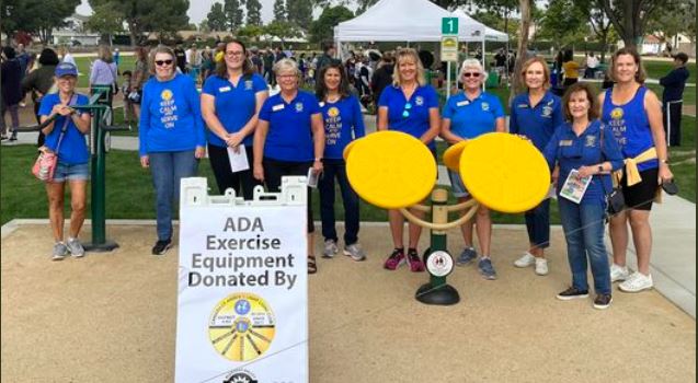 Amber's Light Lions donate exercise euipment.