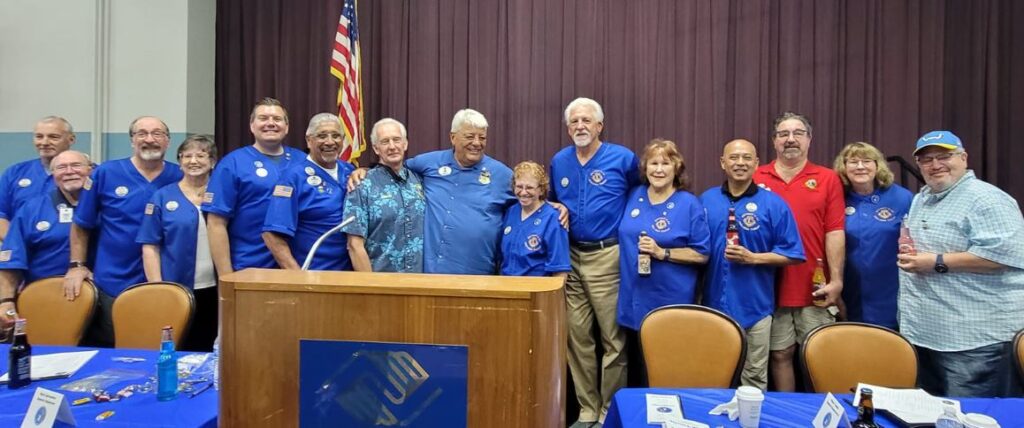 District Governor Rich (6th from left) and his 2023-24 cabinet.